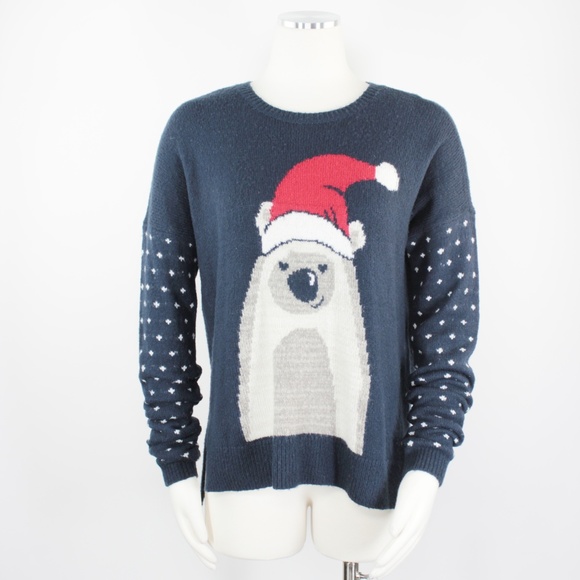 Abercrombie & Fitch Santa Bear Intarsia Oversize M - Picture 5 of 8